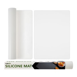 Silicone Mat for Kitchen Counter, Silicone Mat Trimable to Size (Translucent, 23.6×15.7inch-2PCS), BPA-Free Silicone Placemat, Heat-Resistant NonSlip Table Mat for Air Fryer, Countertop Protector Mat