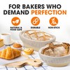 Cheer Collection Bread Proofing Basket Set- Sourdough Starter Kit with