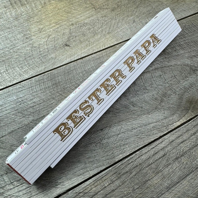 laser-diele Ruler "Bester Papa" – High-Quality Deep Engraving in 3D