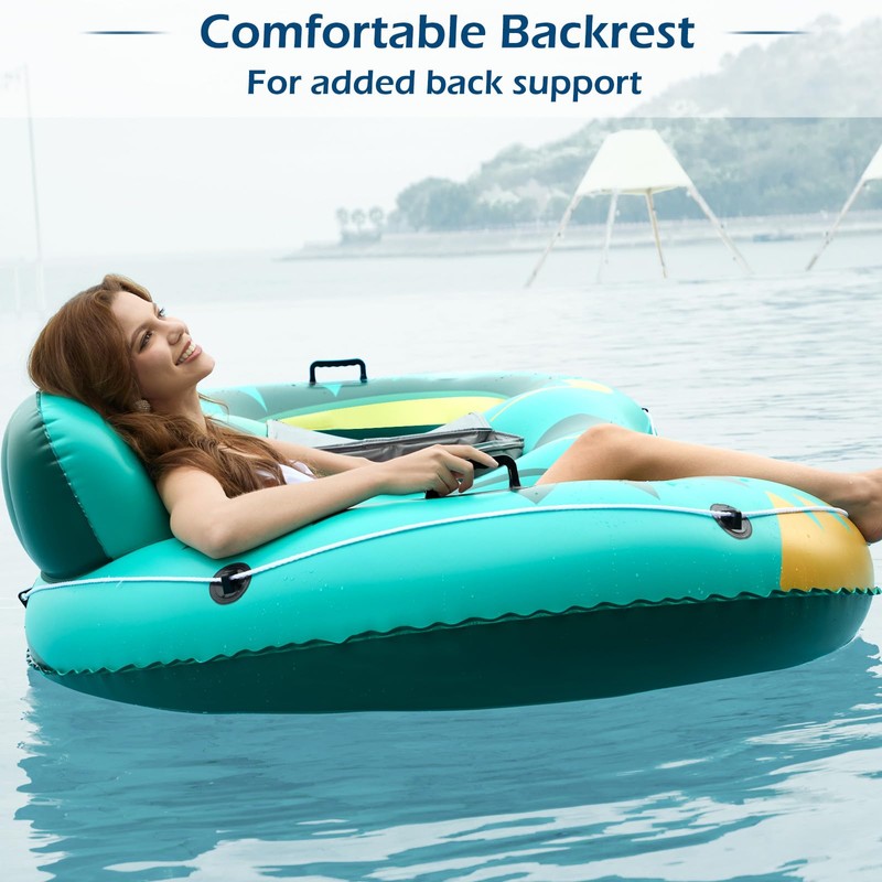 Jasonwell Inflatable River Tube Float - 2 Person Heavy Duty