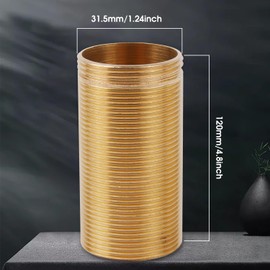 5 Inch Faucet Extension Shank, Brass Threaded Pipe for Thick Countertops, Bathroom Faucet Mount Accessory with PTFE Tape