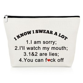 Humor Gifts Joke Gifts for Women Makeup Bag Sarcastic Gifts Funny Coworker Gift Ideas Prank Gifts Cosmetic Bag Christmas Birthday Gifts for Besties Girlfriend Coworker Best Friend Travel Pouch