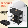 WLIVE Narrow Side Table with 2 USB Ports and 2