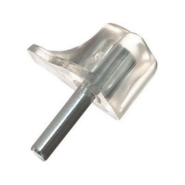 HARDWARE FOR YOU LTD PACK OF 20 SHELF SUPPORT PLUG TRANSPARENT FOR A 3MM HOLE BOOK CASE SHELF SUPPORT PINS PEG STUD STEEL