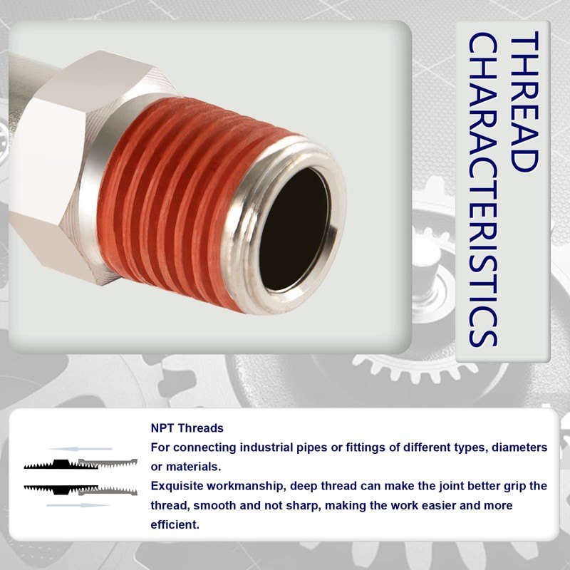 ChillWaves Automotive T-Style Air Plug, 1/2" NPT Male Pneumatic Plugs,
