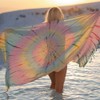 Hencely Tie Dye Beach Towel, 37 x 68 Inches, 100%