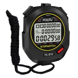 FCXJTU Sports Stopwatch Timer, 10Lap/Split Memory Digital Stop Watch Black