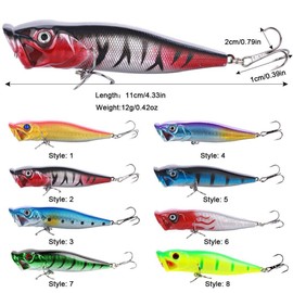 Sougayilang 10pcs Hard Plastic Floating Fishing Lures for Saltwater Freshwater Fishing
