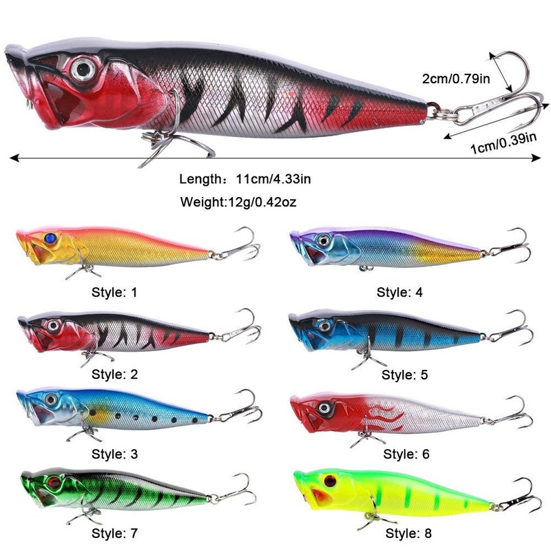Sougayilang 10pcs Hard Plastic Floating Fishing Lures for Saltwater Freshwater