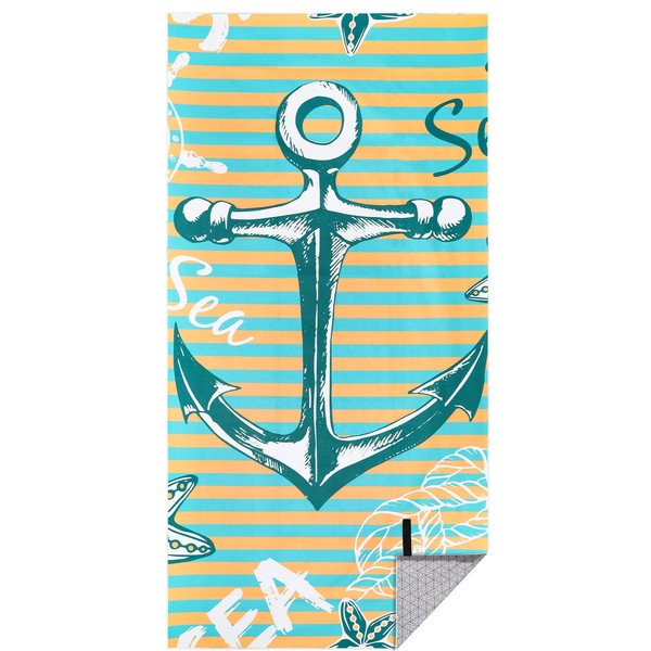 KUOGAS Beach Towel XXL 200 x 100 cm, Large Quick-Drying