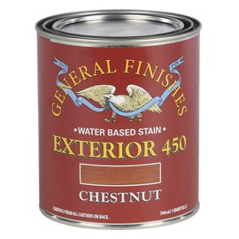 General Finishes Exterior 450 Water Based Wood Stain, 1 Quart, Chestnut