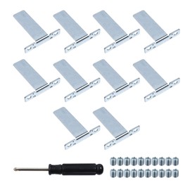 Crapyt 10 Pcs Metal Silver Easel Back Set Picture Frame, Aluminium Alloy Picture Frame Easel Stand with Screws and Screwdriver, Photos Frames Accessories