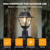 LUTEC LED Solar Post Light, Cast Aluminum Solar Lamp Post