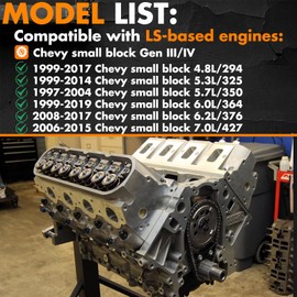 MEMOEO LS Oil Barbell,Oil Galley Plug Aluminum 12573460 Compatible with LS Series Engines Gen III IV Engines for LS1 LS2 LS3 4.8 5.3L 6.0L 6.2L