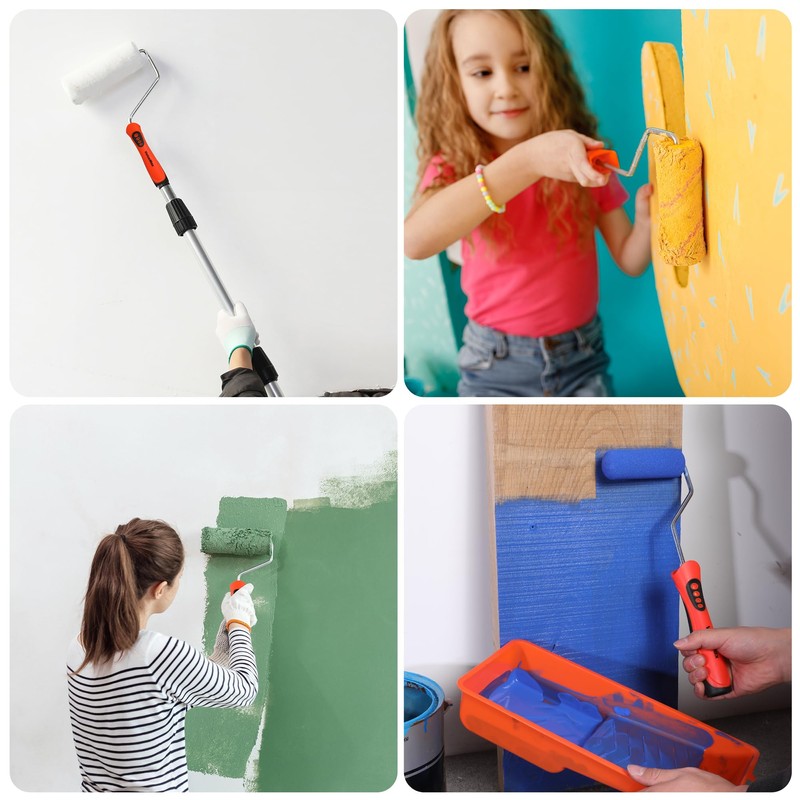 ValueMax Paint Roller Kit, 14-Piece 4 Inch Paint Roller Kit