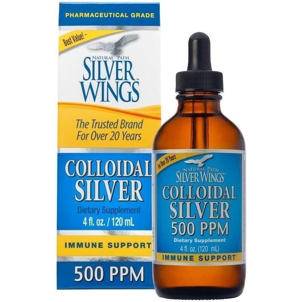 Natural Path Silver Wings Colloidal Silver 500 ppm, 4 fl.oz - 120 ml