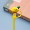 2Pcs Yellow Lemon Silicone Straw Covers and Caps Compatible with