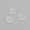 50 Plain Clear Round 2 Hole Sewing 15mm Buttons. Ideal