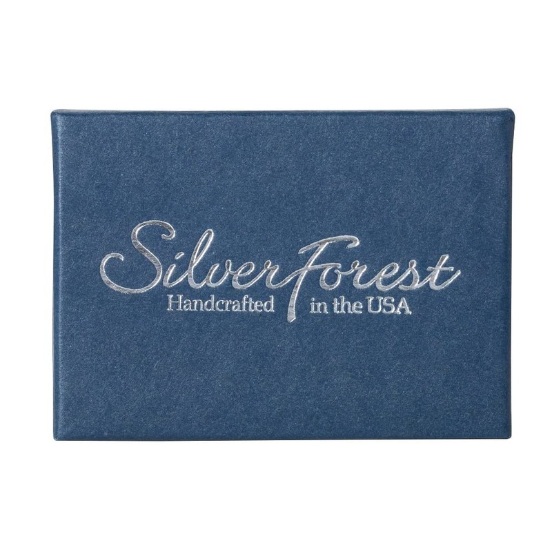 Silver Forest Silvertone with Black Three Layer Dangle Earrings