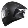 Crown Racing Modular Motorcycle Helmet with Flip-Up Design, Matte Black,