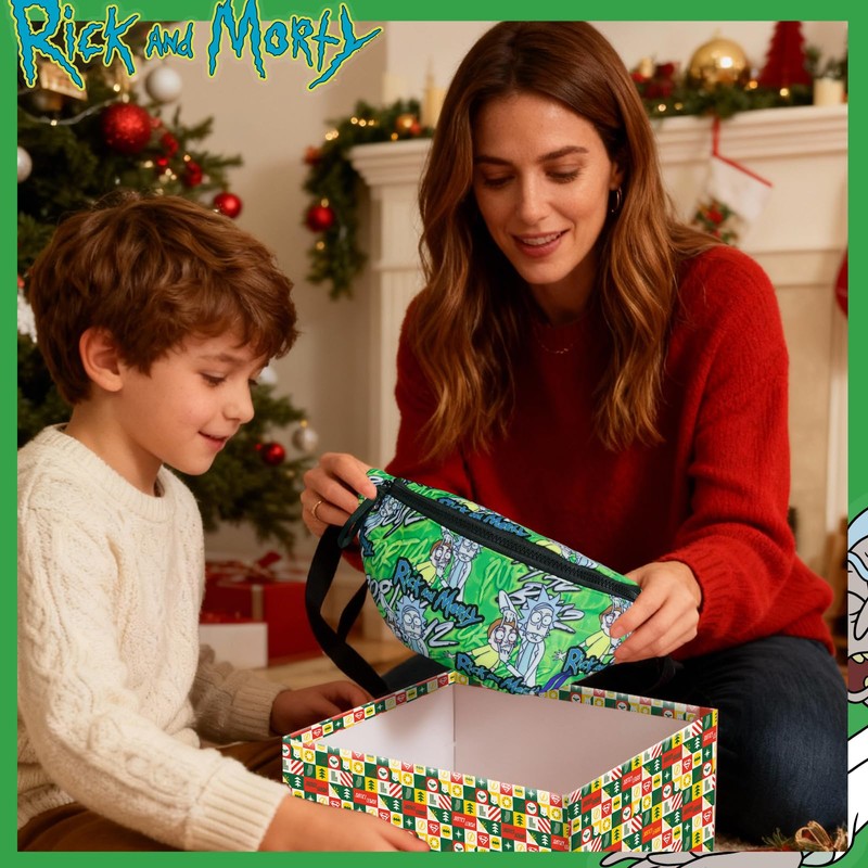 Rick and Morty Fanny Pack, Cartoon Waist Bag with Adjustable