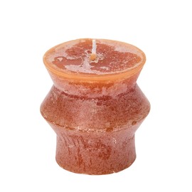 Creative Co-Op Unscented Totem Pillar, Spice Candles, 3" L x 3" W x 3" H, Orange