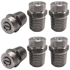 25025 Surface Cleaner Tips for Pressure Washer Nozzles with 2.5 Orifice, 4000 PSI, 1/4'' Male NPT, Stainless Steel (6 Pack)