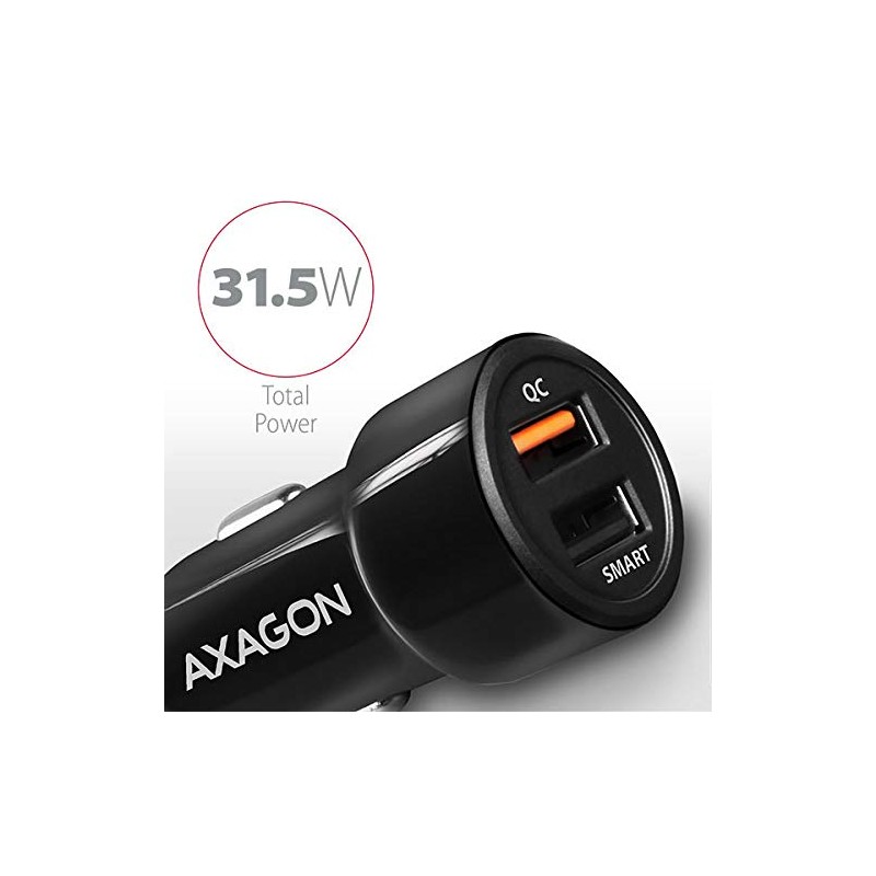 AXAGON PWC-QC5 Dual Car Charger 12-24V / 2X Port QC3.0/FCP