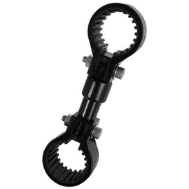 Kouei Kasei KFBS25B-3015 Anti-Vibration Resin Double Pipe Clamp Set, 0.8 inches (20 mm), 1.6 gal (50 L), Connection, Fixed Hardware, Fall Prevention, Black