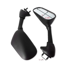 HTTMT MT077 - Motorcycle Black OEM Aftermarket Racing Mirrors - Fit Compatible with YZF-R1, YZF-R6