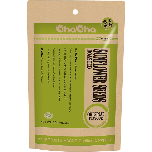 ChaCha Roasted Original Sunflower Seeds. A delicious healthy snack from China. Premium quality. Contents: 1 x 230 g.