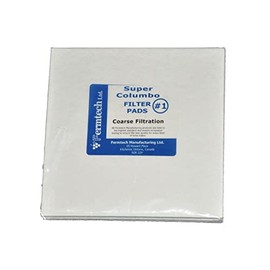 #1 Filter Pads 20 cm x 20cm for 20x20 plate filters. Pads rated at 8 micron. Works with Super Colombo Wine Filters, Plate and Frame Liquid filters. Pack of 4 (#1 Coarse)