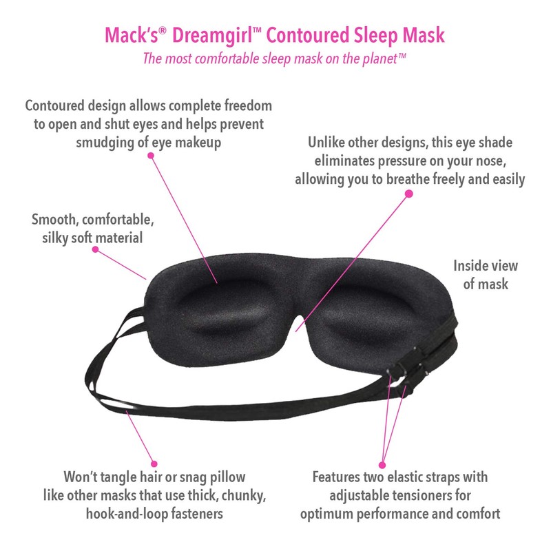 Mack's Dream Girl Sleep Mask with Ear Plugs - Pink