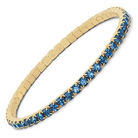 HOT JEWELRY BOX 14K Gold Plated Stacking Bracelet - Memory Wire Stretchable Bracelet for Women - Small Wrist Jewelry, Luxury Layering Piece for Classic Chic Style, Ideal for Daily Wear
