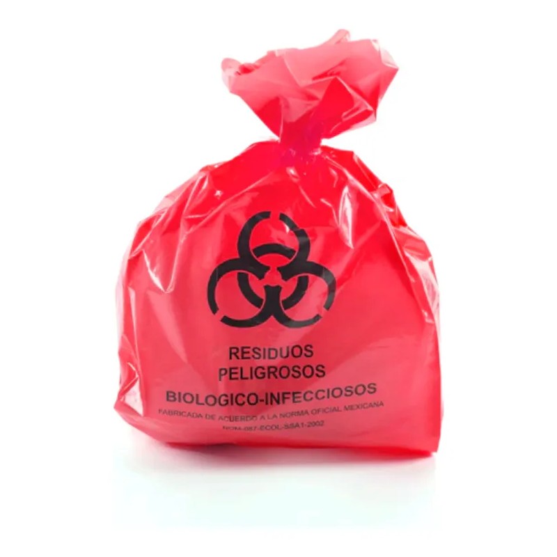Bolsa Rpbi Para Residuos Biológicos 46cm X 50cm Paq 10