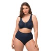 Ulla Popken Ladies’ Relief Bra, Non-Wired, Rhinestone Pendant, C–G Cup