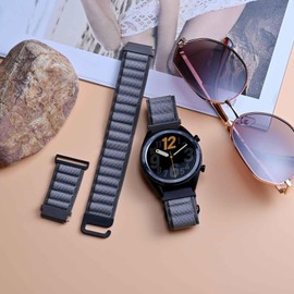 [WOCCI] 18mm 20mm 22mm Watch Band, Sporty Nylon Watch Strap, Smart Watch Replacement Band, 20 mm