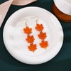 GBAHFY Acrylic Autumn Maple Leaf Earrings with Water Pattern Design