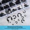 420 Pcs E-Clips, Circlips, External Retaining Ring E-Clips, Snap Opening