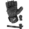 Elite Leather Gym Gloves with Built in 2" Wide Wrist