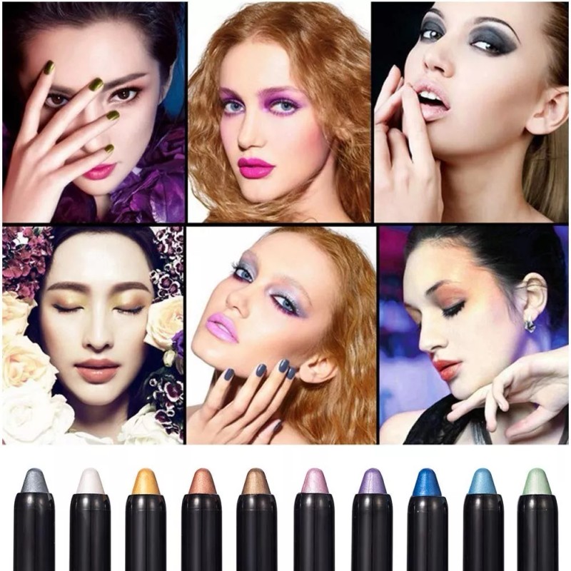 Bling 10 Barras De Maquillaje Bling, Sombra Brillante Para Ojos.