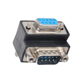 chenyang CY D-Sub RS232 9Pin Male to Female Down Angled 90 Degree Extension Adapter