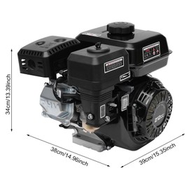 GrfceVue 7.5HP 4-Stroke Gas Engine, 212CC Pull Start Petrol Engine Replaces Compatible for Honda GX160/170F Gas Motor Engine OHV Air Cooled Single Cylinder Pullstart Motor, 3600RPM