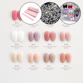classic nail Yogurt Gel Syrup Gel Nail + 30 Parts / 요거트젤 시럽젤네일+파츠30개