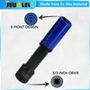 JEUCLEL 3-Piece Lug Nut Socket Set, 1/2" Drive, Impact Tools,