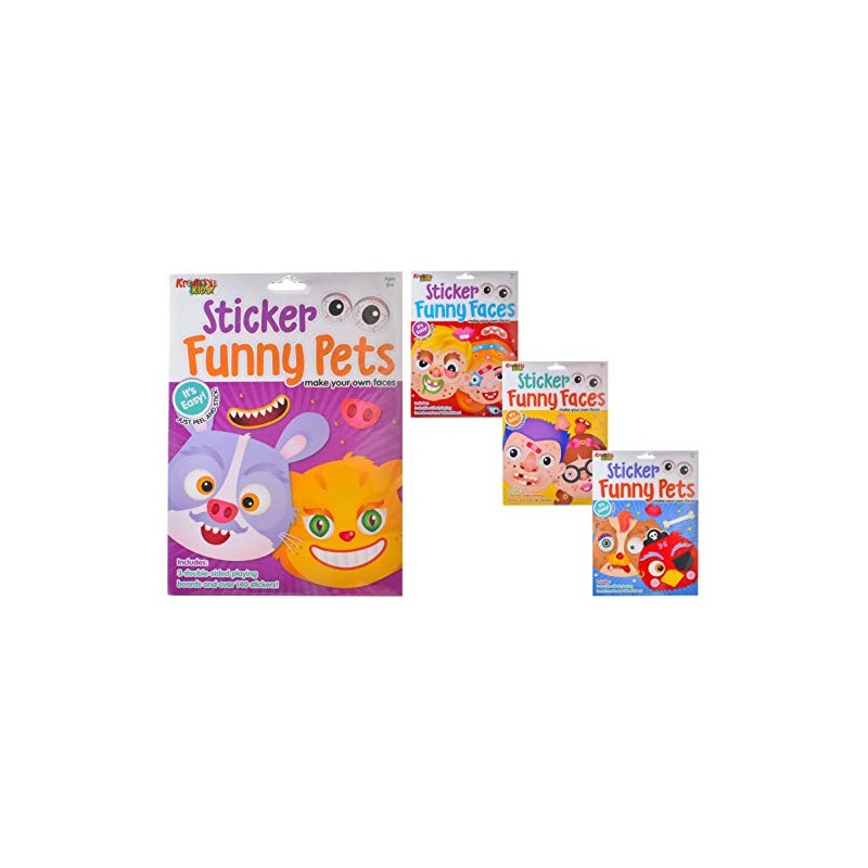 Kreative Kids TY2025 Sticker Funny Faces & Pets Craft Kit