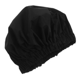 Baluue Elastic Hair Bath Cap for Women Reusable Shower Bonnet for Long Hair Comfortable Single Layer Design for Braids and Conditioning Black