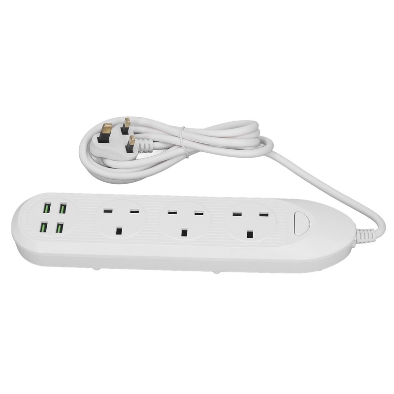 Power Strip Extension Long Cord 2500W Multi Functional with USB