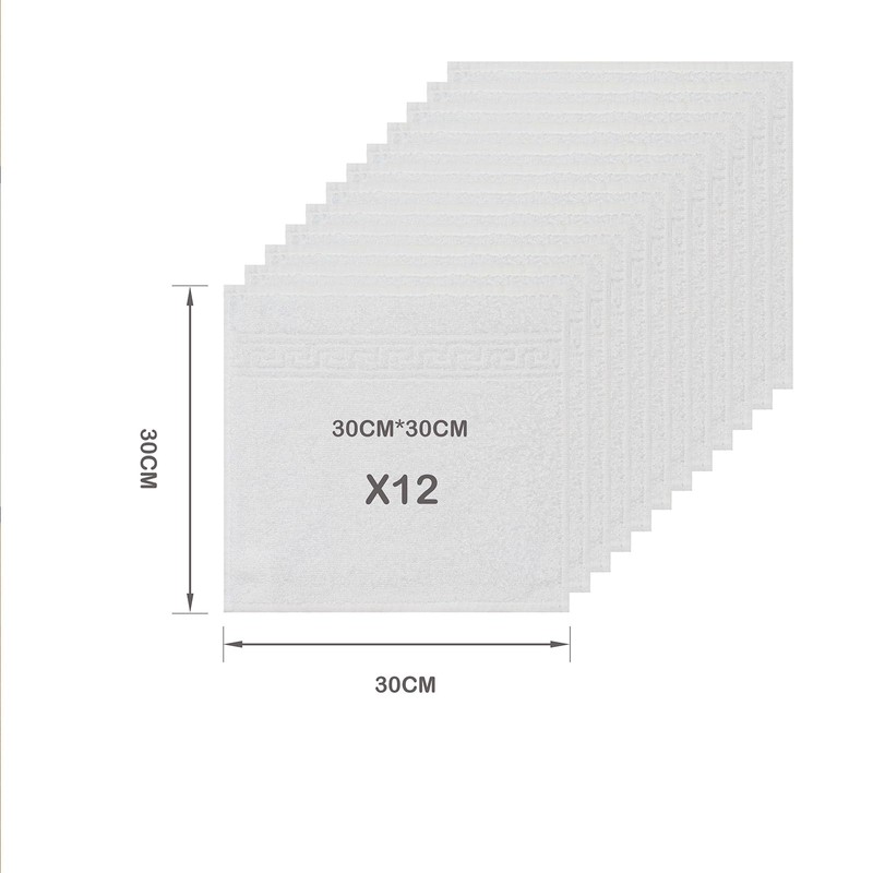 nice homeit Set of 12 Mini Hand Towels 30x30cm Face