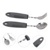 MAGICLULU 2pcs Anti-Shake Tableware for The Elderly Handles Silverware Utensils